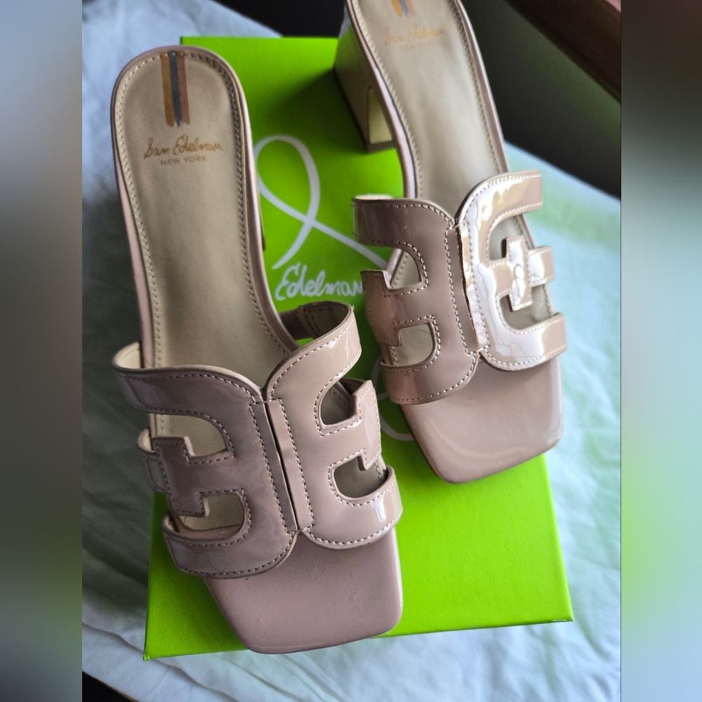 Sam Edelman Women's Nude Patent Mules
